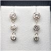 Image 2 : Silver Cz Dangle Earrings (~weight 3.2g), Suggested Retail Value $120