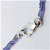 Image 3 : Silver Tanzanite(32ct) 16 Inch With Lobster Claw Necklace (~weight 6.97g)