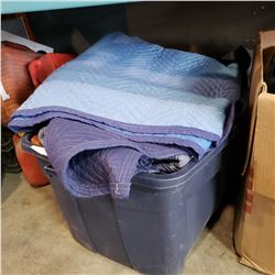 LARGE TOTE OF MOVING BLANKETS