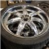 Image 2 : SET OF 4 NEXEN LOW PROFILE 265/ 135 R22 TIRES ON DEV NO MULTI BOLT PATTERN RIMS