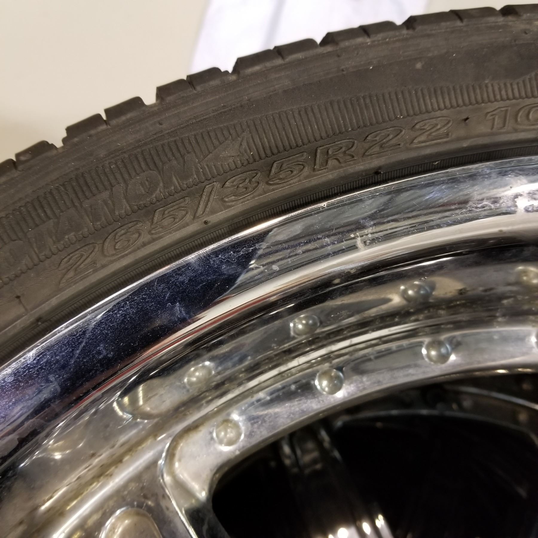 SET OF 4 NEXEN LOW PROFILE 265/ 135 R22 TIRES ON DEV NO MULTI BOLT ...