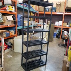 6 TIER BLACK PLASTIC SHELF