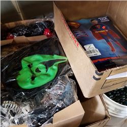 4 BOXES OF HALLOWEEN COSTUMES