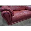 Image 2 : BURGUNDY LEATHER LOVE SEAT