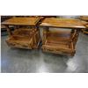 Image 2 : PAIR OF WOOD ONE DRAWER END TABLES