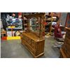 Image 2 : 8 DRAWER WALNUT DRESSER W/ MIRRORED HUTCH