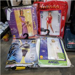 4 ADULT FEMALE COSTUMES RETAIL $239.99