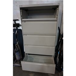 Grey Hon 5 Drawer Metal Lateral Filing Cabinet