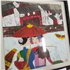 Image 2 : ANTIQUE EASTERN MIXED MEDIA PAINTING IN BAMBOO FRAME ORIGINAL