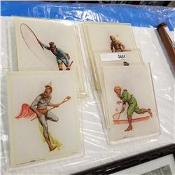 8 PERTRATE SPORTS ORIGINALS LITHOGRAPHS IN LUCITE