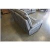 Image 13 : NEW MODERN GREY STITCHED PALOMINO FABRIC 3 PIECE SECTIONAL SOFA, WITH 3 POWER RECLINERS, 2 CONSOLES,