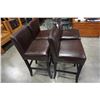 Image 2 : 4 LEATHER BAR STOOLS