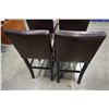 Image 3 : 4 LEATHER BAR STOOLS