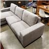 Image 4 : BRAND NEW 2PC GREY FABRIC LEFT HAND SECTIONAL SOFA - RETAIL $1499