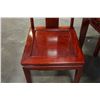 Image 4 : ROUND SOLID ROSEWOOD DINING TABLE WITH 2 LEAFS AND 4 CHAIRS