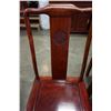 Image 5 : ROUND SOLID ROSEWOOD DINING TABLE WITH 2 LEAFS AND 4 CHAIRS