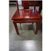 Image 6 : ROUND SOLID ROSEWOOD DINING TABLE WITH 2 LEAFS AND 4 CHAIRS
