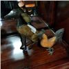 Image 1 : 2 VINTAGE FOLK ART FIGURES - DOG AND CHICKEN