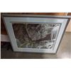 Image 1 : LARGE ROBERT BATEMANT SIGNED PICTURE W/ COA " AT THE CLIFF - BOBCAT"