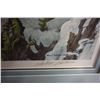 Image 2 : LARGE ROBERT BATEMANT SIGNED PICTURE W/ COA " AT THE CLIFF - BOBCAT"