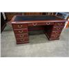 Image 1 : MAHOGANY FINISH DOUBLE PEDESTAL DESK