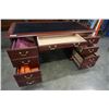 Image 2 : MAHOGANY FINISH DOUBLE PEDESTAL DESK