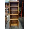 Image 2 : OAK 6FT ROLLING BOOK SHELF