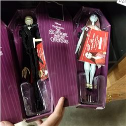 NIGHTMARE BEFORE CHRISTMAS JACK AND SALLY DOLLS IN BOXES