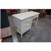 Image 3 : WHITE FRENCH PROVINCIAL 4 DRAWER DESK