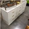 Image 1 : WHITE 9 DRAWER DRESSER W/ MIRROR AND HEADBOARD AND 2 DRAWER NIGHTSTAND