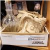 Image 3 : LIQUOR BOTTLE AND TRAY OF HAIR CURLING ITEMS AND BAG