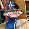 Image 3 : LAS VEGAS LIGHT UP SIGN AND SMALL SWIVEL GLOBE