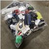 Image 2 : LARGE BAG OF ASSORTED CHARGING CORDS, CHARGERS, HEADPHONES, ETC