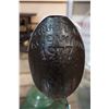 Image 2 : NATIVE CARVED WOODEN FISHING FLOAT SIGNED BY JHO 1977
