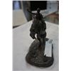 Image 2 : VINTAGE BRONZE 16/25 COL. J. FREDSCOTT MAN ON HORSE