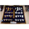 Image 1 : ANTIQUE HAND CARVED IVORY CHESS SET IN BOX