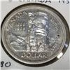 Image 2 : 1958 CANADIAN SILVER DOLLAR BC CENTENIAL .800 SILVER