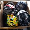 Image 2 : BOX OF ASSORTED LOST PROPERTY HELMETS
