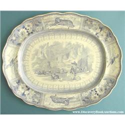 Arctic scenery pottery.  Arctic Scenery meat pla