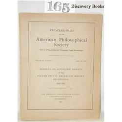 (Byrd, Richard E.)  REPORTS ON THE SCIENTIFIC RES