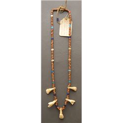 PLAINS INDIAN  BUFFALO TOOTH NECKLACE