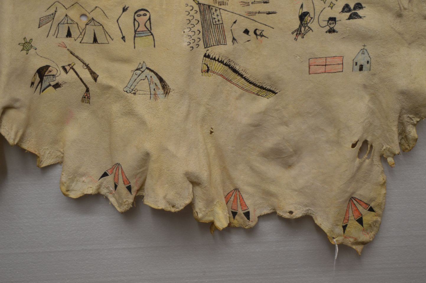 PLAINS INDIAN PAINTED HIDE