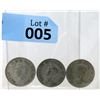 Image 1 : Three 90% Silver King George 50¢ Pieces