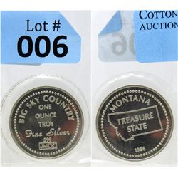 1 Oz. Johnson Matthey .999 Fine Silver Round