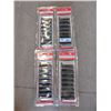 Image 1 : 4 New 9 Piece Deep Impact Socket Sets