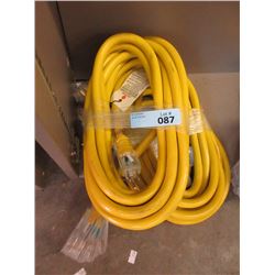 New 25 Ft. Heavy Duty Triple Outlet Extension Cord