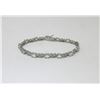 Image 1 : White Topaz & Diamond Infinity Design Bracelet