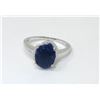 Image 1 : Elegant Sterling Silver Sapphire & Diamond Ring