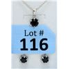 Image 1 : New Blue Sapphire Earrings & Matching Pendant