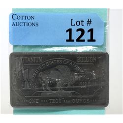 1 Oz. USA Mint .999 Fine Titanium Buffalo Bar